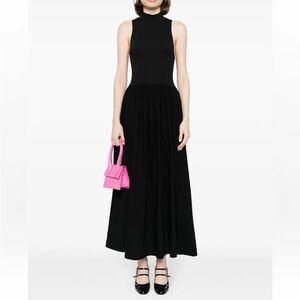 Reformation Sai Black Midi Dress